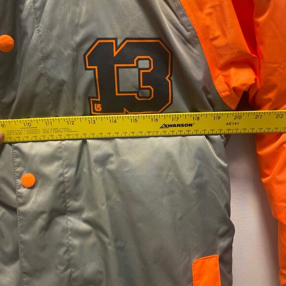 Burton Men XL Orange & Gray Jacket With Hood & Pockets - Picture 11 of 14